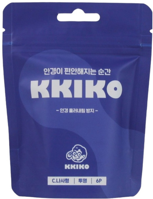 끼코 항균 흘러내림 방지 3M 안경 코받침 C 교체형 6p