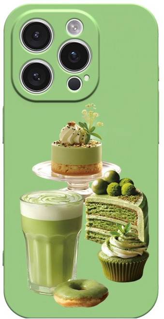 핫티몰 달콤한 그린 디저트 프린팅 실리콘 휴대폰 케이스