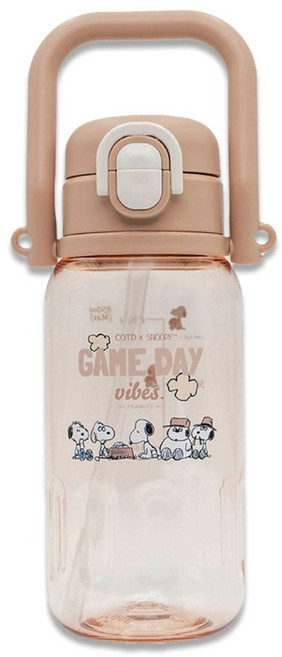 COTD SNOOPY 聯名 透明提把水壺, 奶茶色, 1個, 850ml