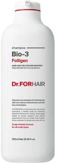 Dr.FORHAIR Bio-3強健髮根洗髮精, 1瓶, 750ml