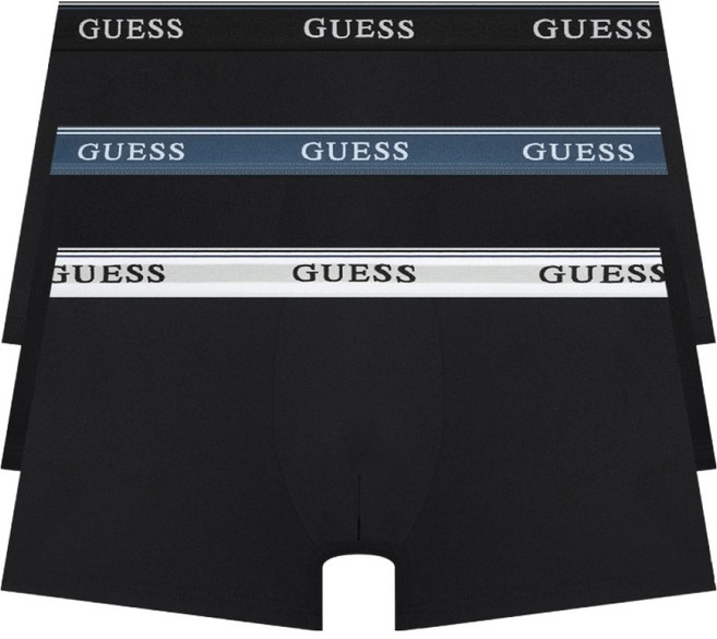 GUESS UNDERWEAR 雙色線條平口褲3件組