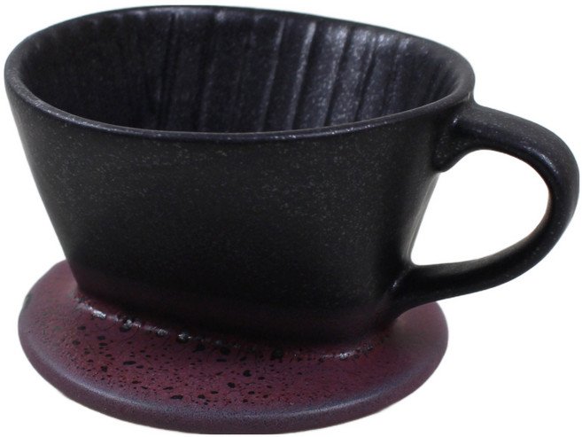 Dalsogum 陶瓷咖啡 Kalita 手沖單人濾杯 酒紅色