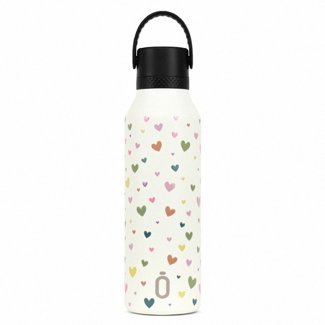 runbott Mii 輕量陶瓷保溫瓶, 彩虹愛心, 1個, 600ml