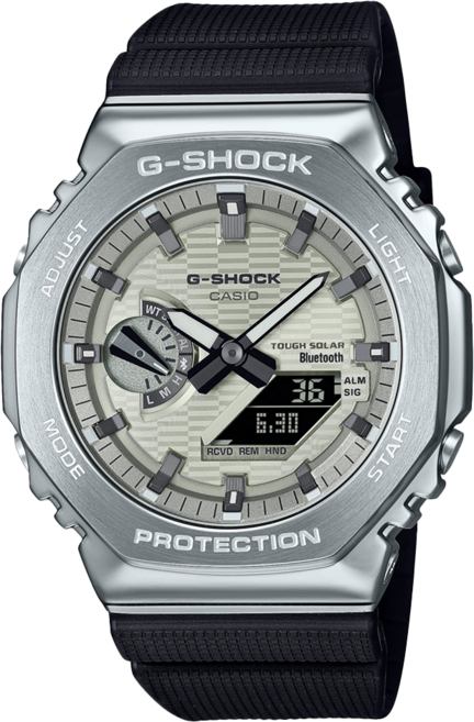 CASIO 卡西歐 G-SHOCK 雙顯錶 GBM-2100A-8BDR, 銀色, 1個