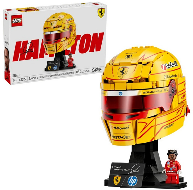 LEGO Scuderia Ferrari HP Lewis Hamilton Helmet 法拉利 路易斯 漢米爾頓 頭盔 43022, 1個