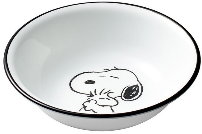 Corelle Brands 康寧餐具 沙拉碗 410 300ml, SNOOPY 復刻黑白, 1個