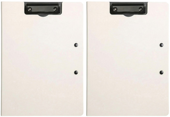 하비소 양방향 커버형 클립보드 A4, 2개, 화이트