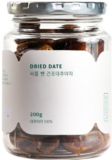 착한습관 씨를뺀 건조 대추야자, 1개, 200g