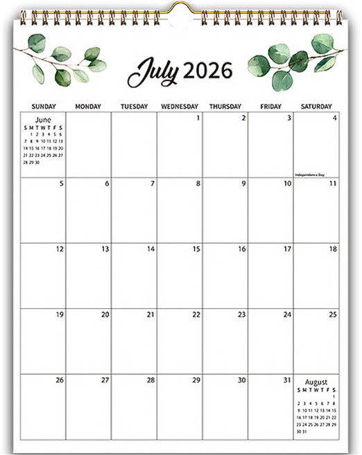 KHOKURI 壁掛式 26~27年 18個月 日曆 6W0199 直式