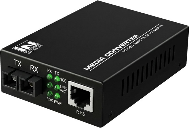 iN NETWORK 支援最大2km 100Mbps SC型多模光纖轉換器