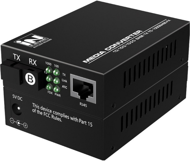iN NETWORK 支援最大3km 1Gbps SC型單模1芯WDM光纖轉換器B