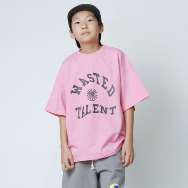 쿠르나르 아동용 TALENT 오버사이즈 빈티지 그래픽 반팔티