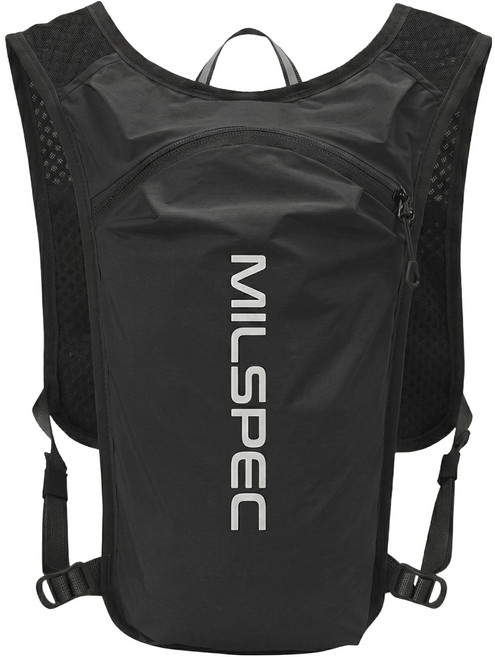 밀스펙 마라톤 가방형 밀스펙 코어 트레일 러닝조끼, 블랙, 1개