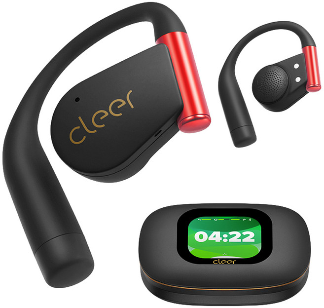 cleer 아크5 THX 돌비 애트모스 오픈형 블루투스 이어폰, 블랙레드, GS1500E