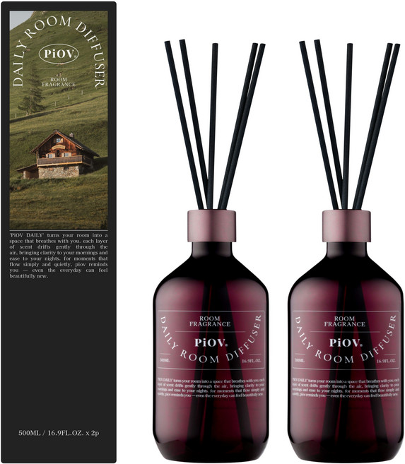 피오브 데일리 디퓨저 500ml, 블랙체리베리, 2개