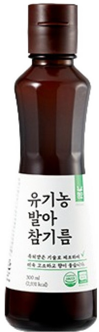 청오건강 유기농 발아 참기름, 300ml, 1개