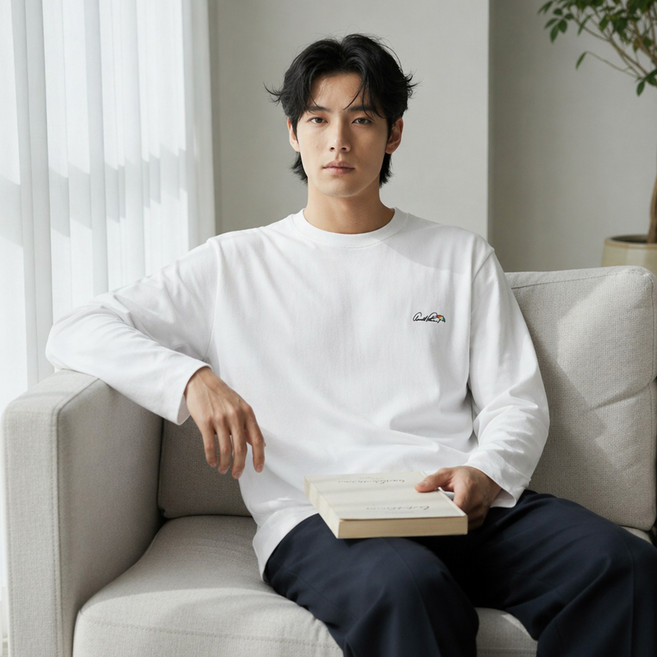 아놀드파마 남성용 긴팔 라운드 티셔츠
