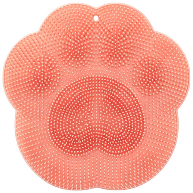 실리콘 풋 브러쉬 발세척 매트 30cm, 핑크, 1개입, 1개