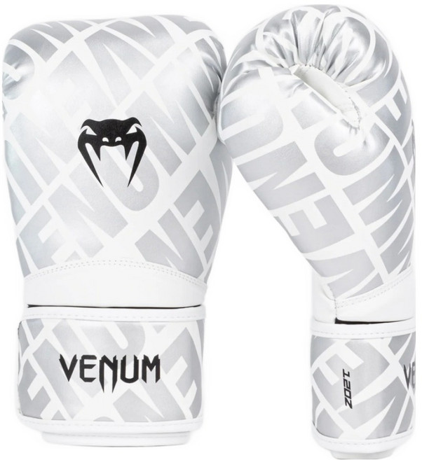 VENUM Contender 1.5 XT 拳擊手套 雙手配戴套組, 白色 + 銀色, 1套