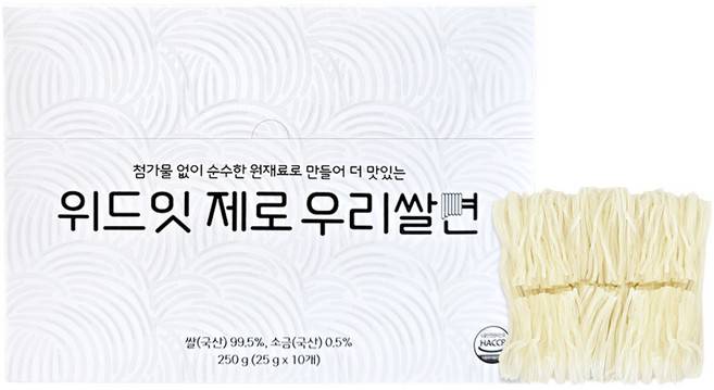 위드잇 제로 우리쌀면 10p, 1개, 250g