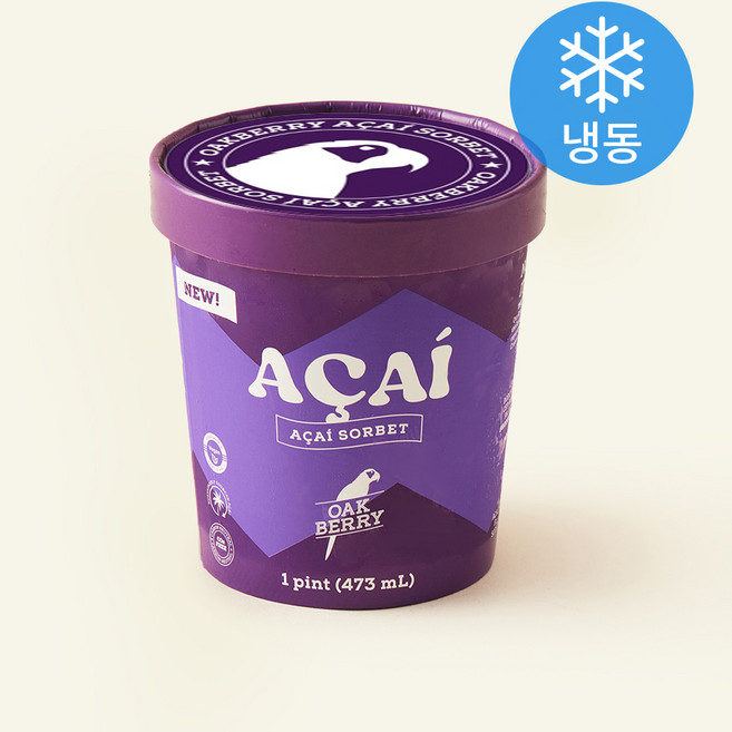 오크베리 아사이볼 소르베 파인트 오리지널 (냉동), 473ml, 1개입, 1개