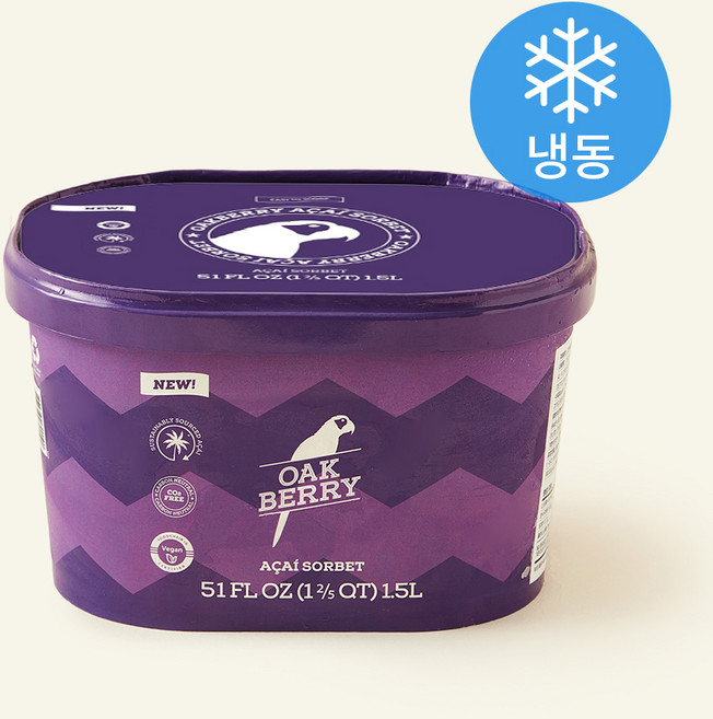 오크베리 아사이볼 소르베 빅오크 (냉동), 1.5L, 1개입, 1개