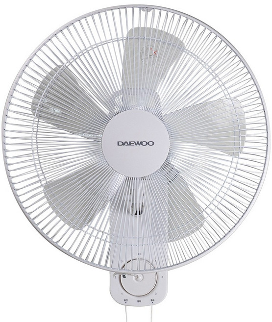 대우어플라이언스 5엽날개 좌우회전 기계식 벽걸이 선풍기 40cm(16인치), DEF-KW616MA
