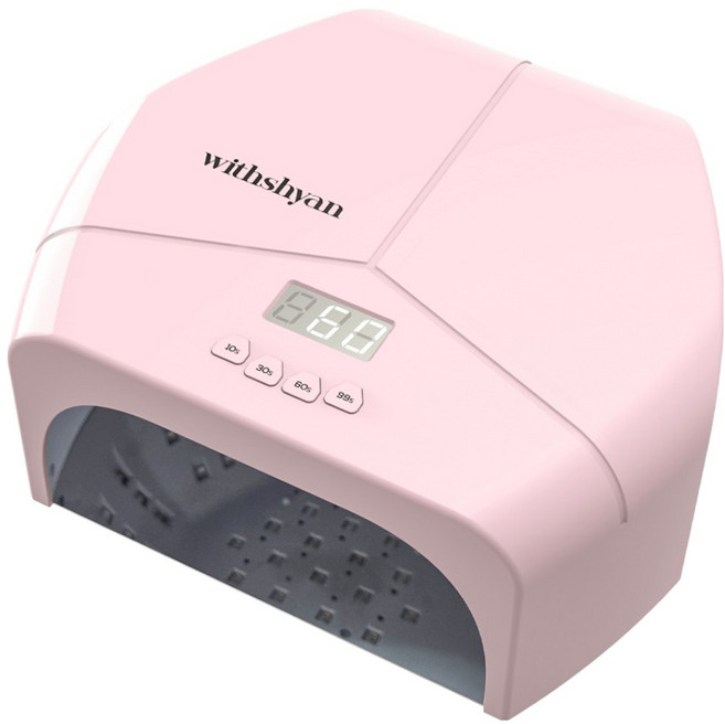 위드샨 UV LED 고출력 퍼펙트 프로 젤 네일 램프 298W, 1개, 핑크