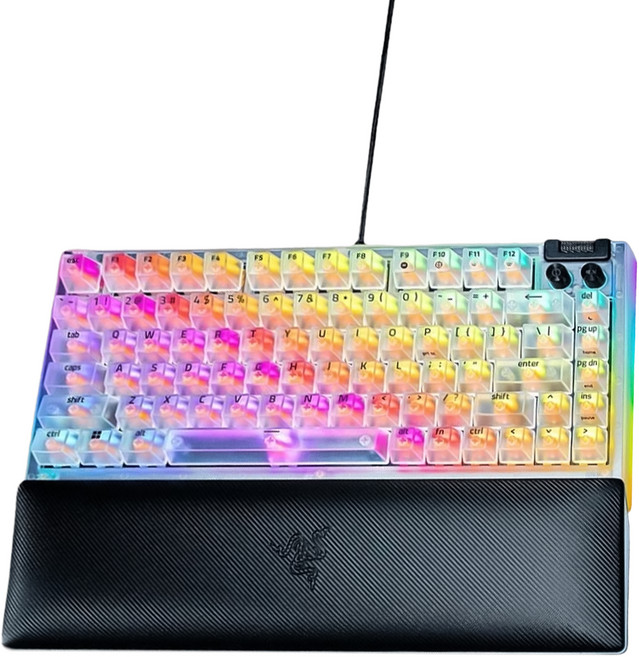 RAZER 雷蛇 BlackWidow V4 75% 電競 Wired 鍵盤 白色 RZ03-05003500-R3M1 熱插拔機械橘軸