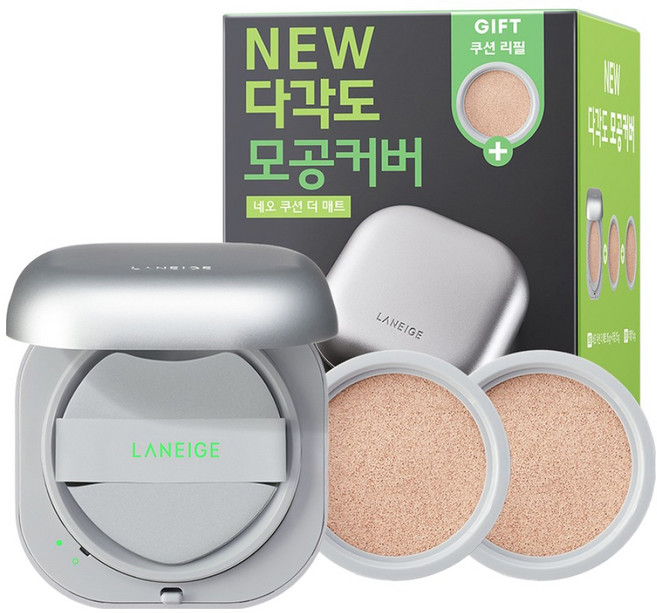 라네즈 NEW 네오쿠션 더 매트 15g + 리필 15g x 2p 세트, 21W, 1세트