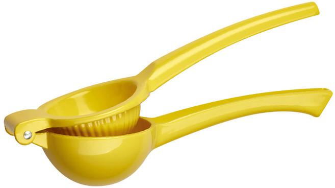 GHIDINI 琺瑯手壓式榨汁器 黃色, 1個, 50ml