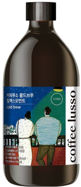 coffee lusso 冷萃咖啡原液 無咖啡因 放鬆時刻, 1個, 1入, 500ml