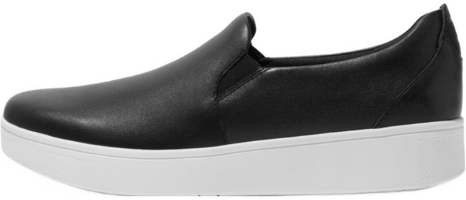 fitflop 女款 Rally 皮革懶人滑板休閒鞋
