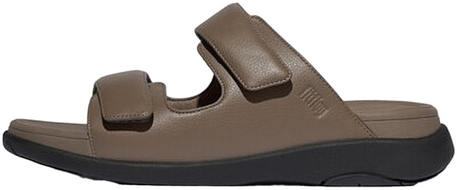 fitflop 男士 F-Mode GO ADJUSTABLE TWO BAR 拖鞋, 棕色, 260