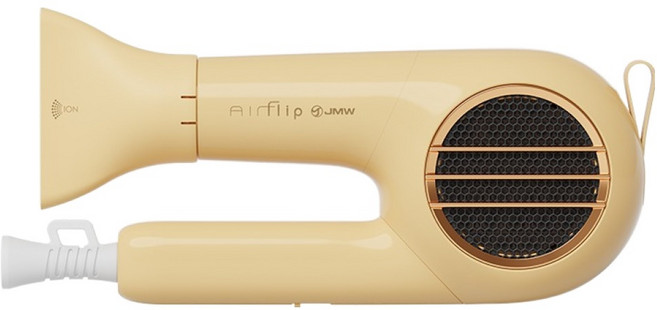 JMW 에어플립 고성능 항공모터 접이식 헤어 드라이기 1700W, MCF5A03C, 옐로우