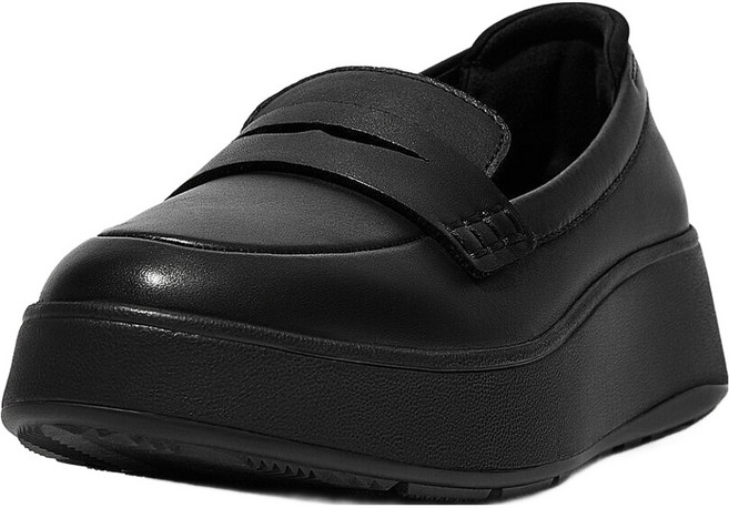 fitflop 女款 F-Mode 皮革厚底便士樂福鞋