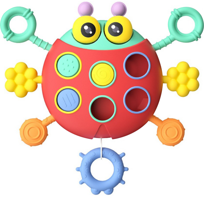 PLAYFUL TOYS 頑玩具 瓢蟲拉拉樂, 混和顏色, 1個