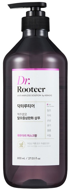 DrRooteer 啤酒酵母髮根強健洗髮精 柔霧麝香調, 1件, 800ml