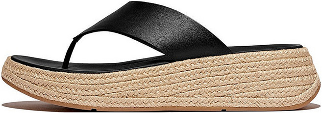 fitflop 女款 F-Mode 皮革厚底 T字涼鞋
