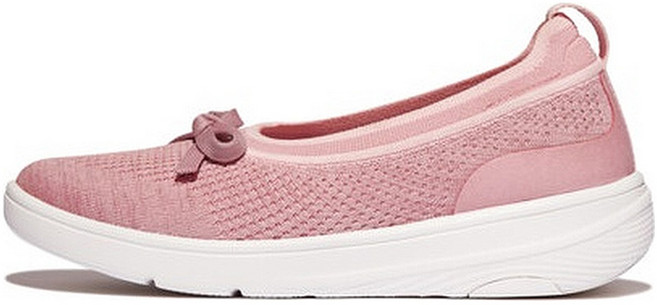 fitflop 女款 Super-Q 蝴蝶結針織芭蕾平底鞋