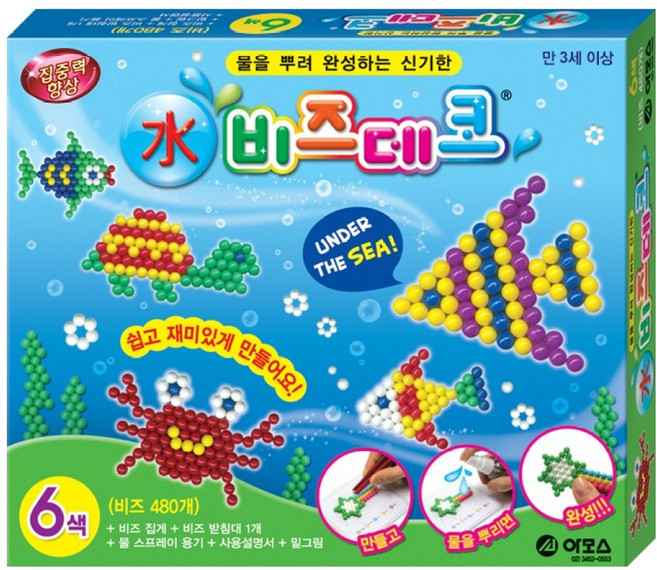 아모스 비즈데코 6색 바다생물 만들기, 혼합색상, 1개