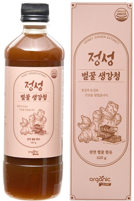 오가닉프렌즈 정성 벌꿀 생강청, 620g, 1개, 1개입