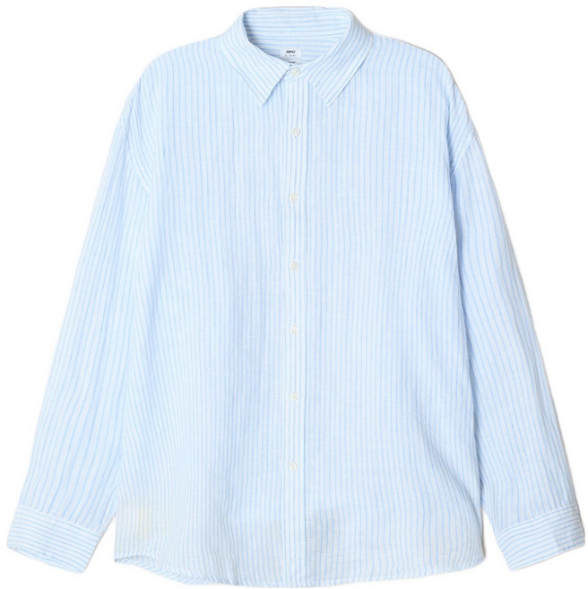 SPAO 男士高級寬鬆版型100%亞麻襯衫