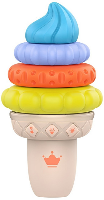 PLAYFUL TOYS 頑玩具 聲光冰淇淋, 混和顏色, 1個
