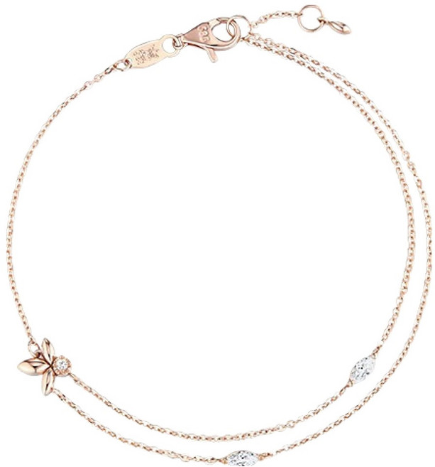 J.ESTINA 女款 BREEZE 14K 手鍊 JJBRBQ6B2254R47S0 + 訊息卡 + 髮圈組 + 購物袋