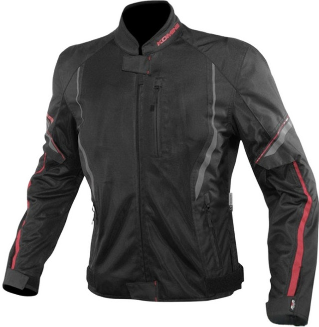 KOMINE 半網眼夾克 JK-146, BLACK+RED