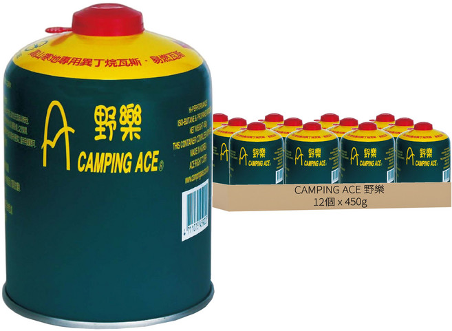 CAMPING ACE 野樂 高山瓦斯罐 ARC-9123, 450g, 12個