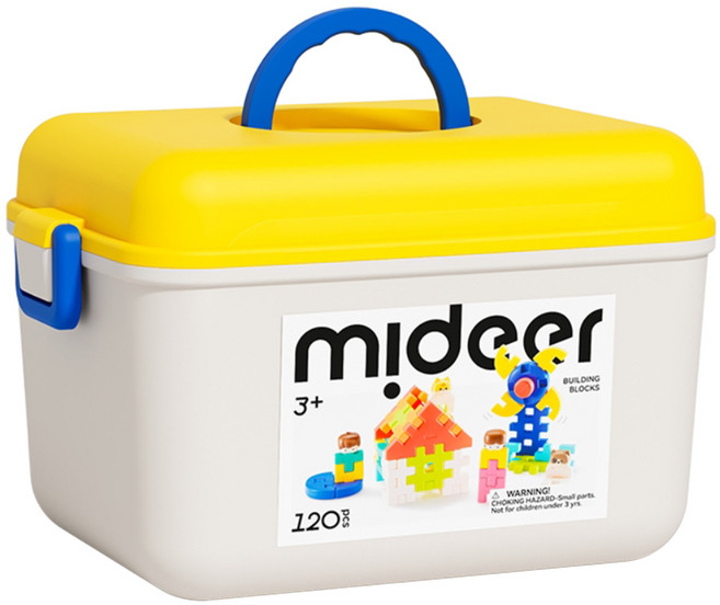 mideer 多維拼插軟積木 小小創想家, 混和顏色, 1套