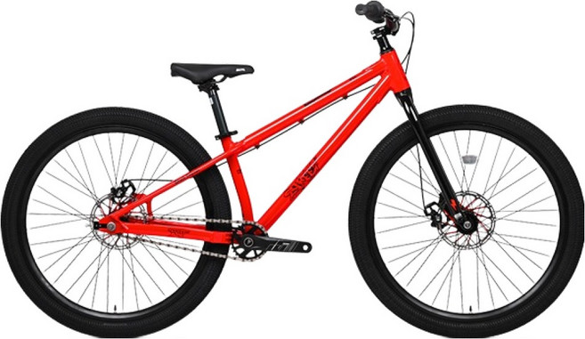 블랙타이판 2025년형 알루미늄 트라이얼 버프 BMX 픽시 자전거 66cm 방문설치, 레드, 167cm, 1개