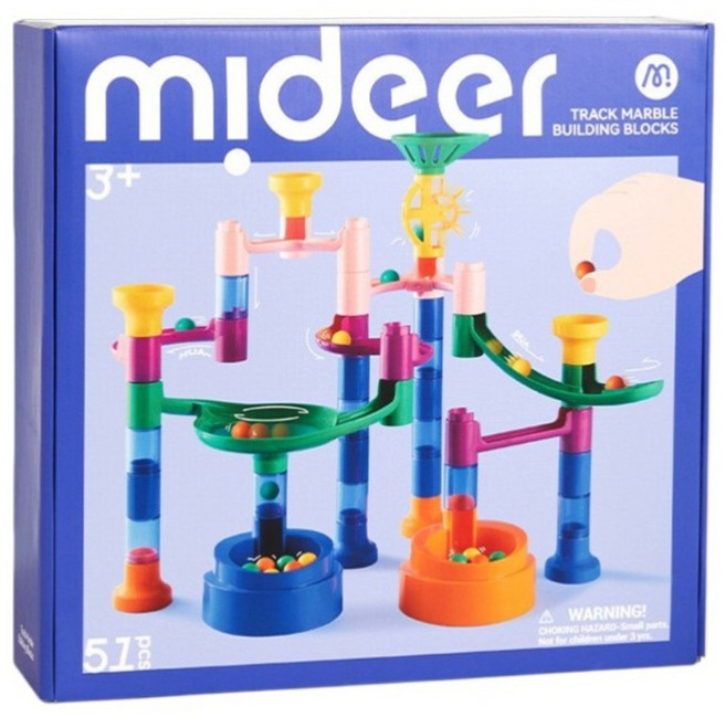 mideer 軌道滾珠積木 穿越迷宮, 混和顏色, 1套